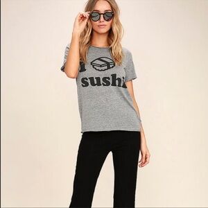 Chaser I love sushi short sleeve T-shirt